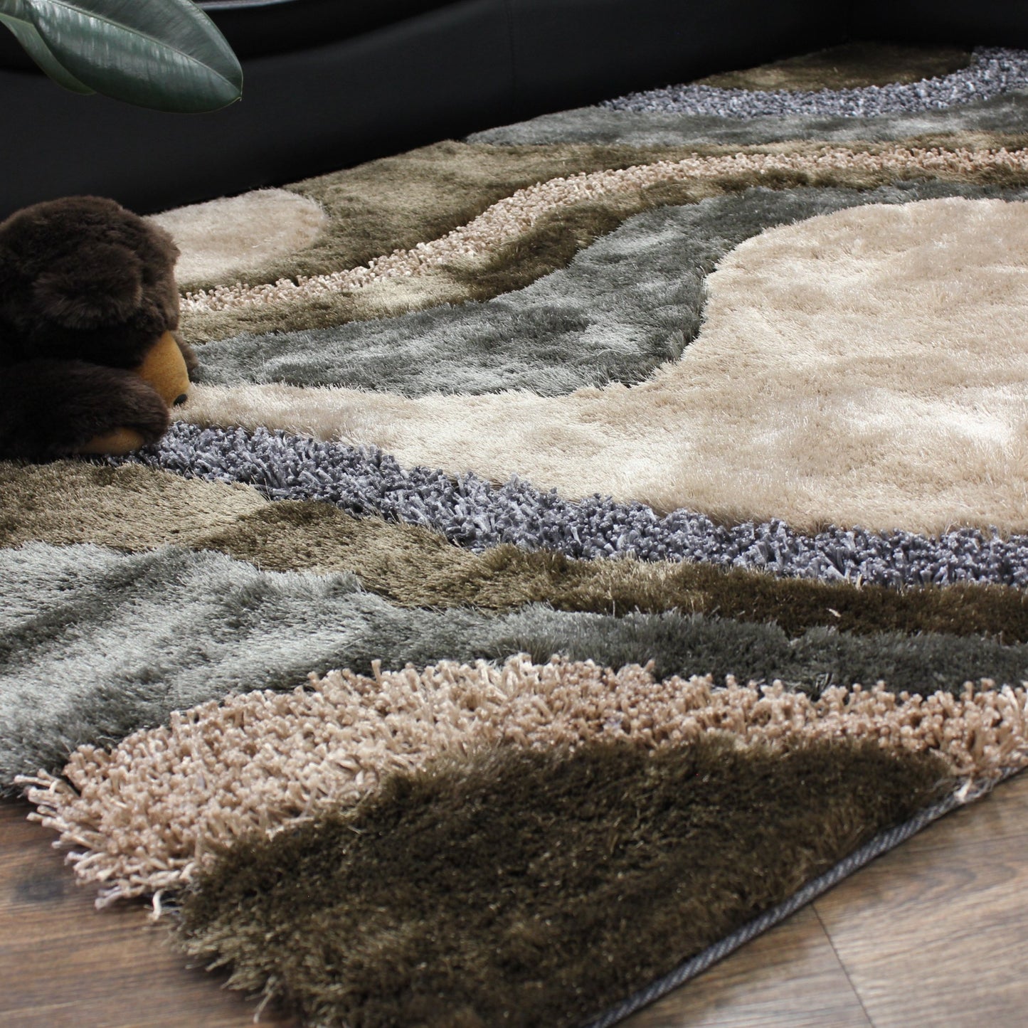 Luxury Shag Viscose Shiny Design Plush Area Rug/ Carpet