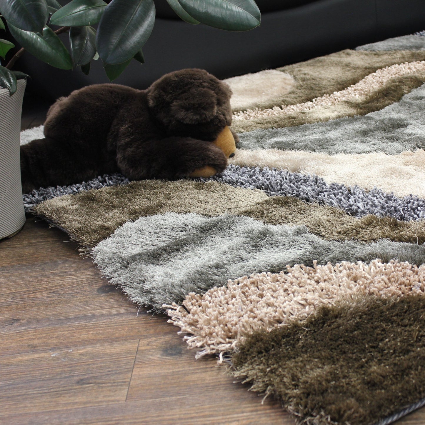 Luxury Shag Viscose Shiny Design Plush Area Rug/ Carpet