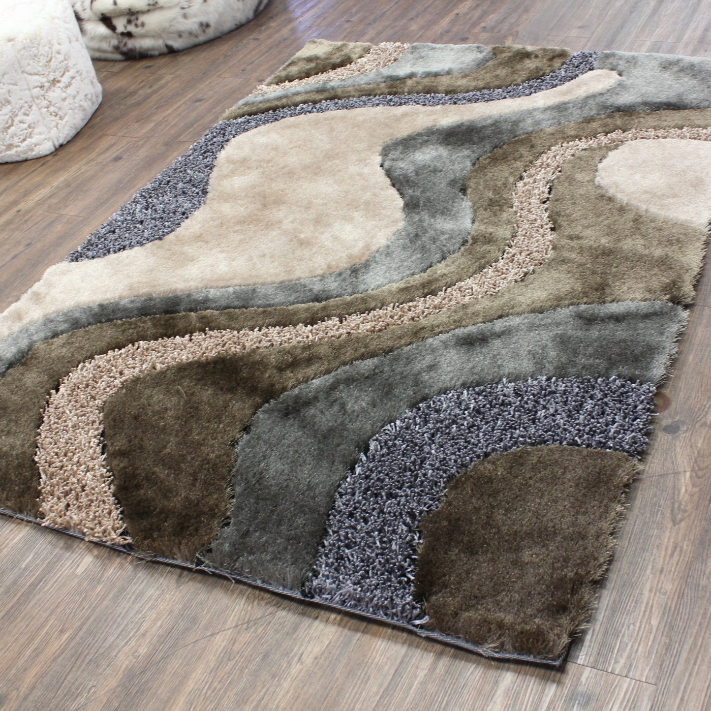 Luxury Shag Viscose Shiny Design Plush Area Rug/ Carpet