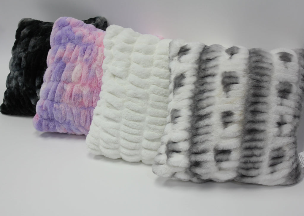 Fluffy Faux Fur Braided Look teddy bear touch Decorative Pillow