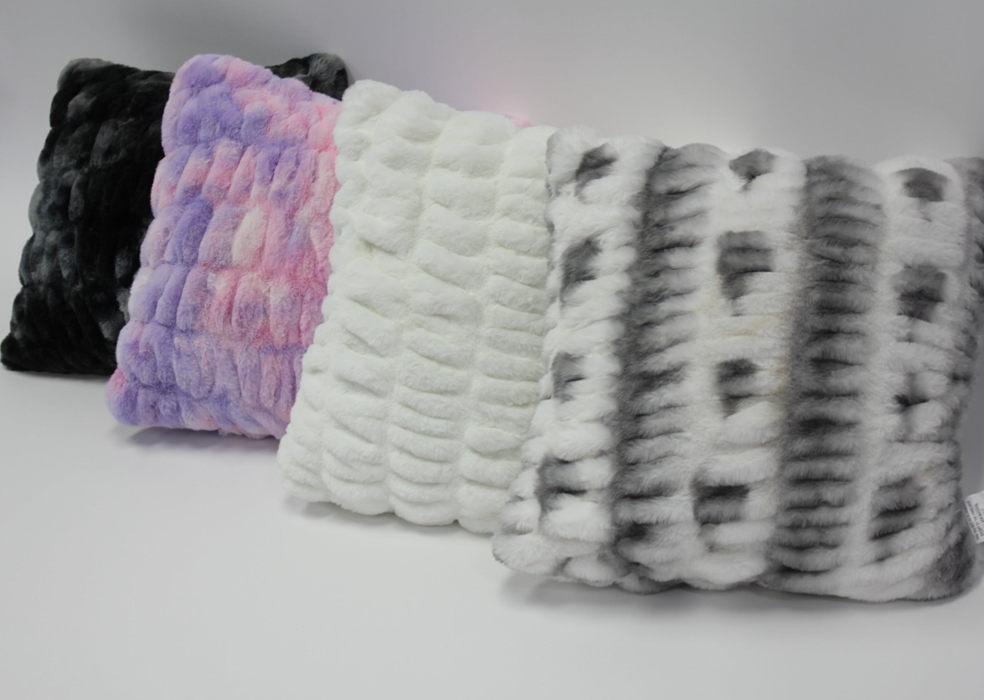 Fluffy Faux Fur Braided Look teddy bear touch Decorative Pillow