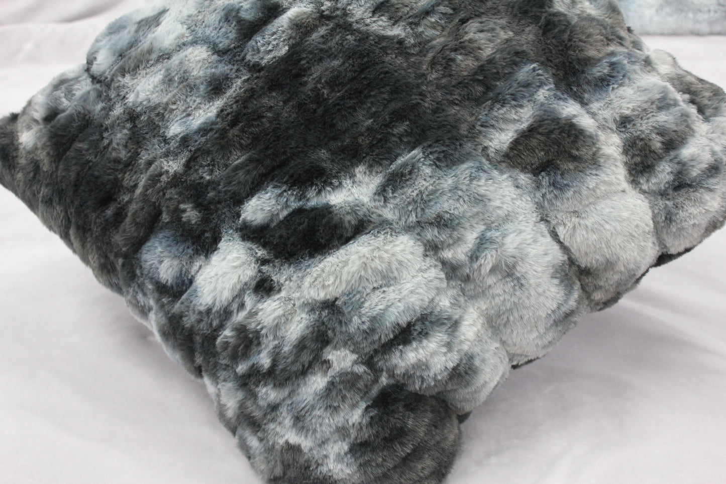 Fluffy Faux Fur Braided Look teddy bear touch Decorative Pillow