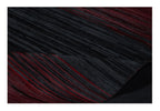 Red and Black Cowhide Rug – Geometric Pattern with Ombre Effect - Patchwork PCH211 Red