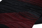 Red and Black Cowhide Rug – Geometric Pattern with Ombre Effect - Patchwork PCH211 Red