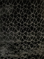 Black Marble Design Faux Fur Metallic Silver Shimmery Rug / Carpet