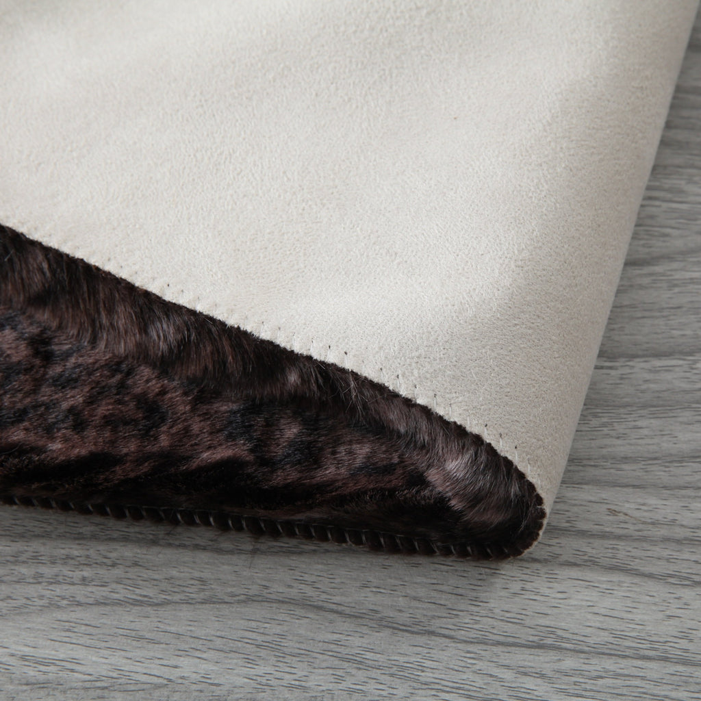 Leopard Cheetah Jaguar Feline Animal Print Soft Cozy Fuzzy Faux Fur Rug/ Carpet