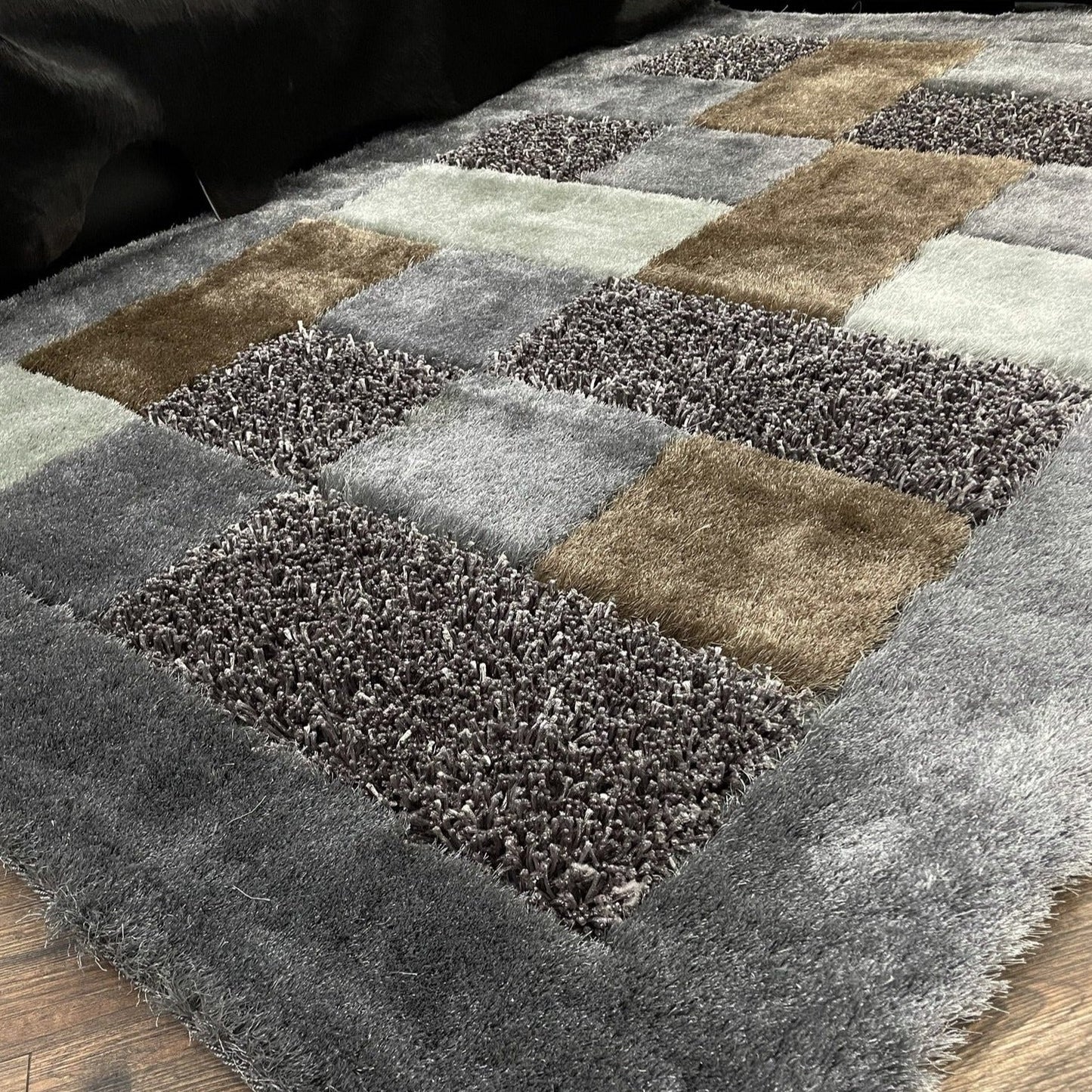 Square Plush Design Shag Area Rug/Carpet