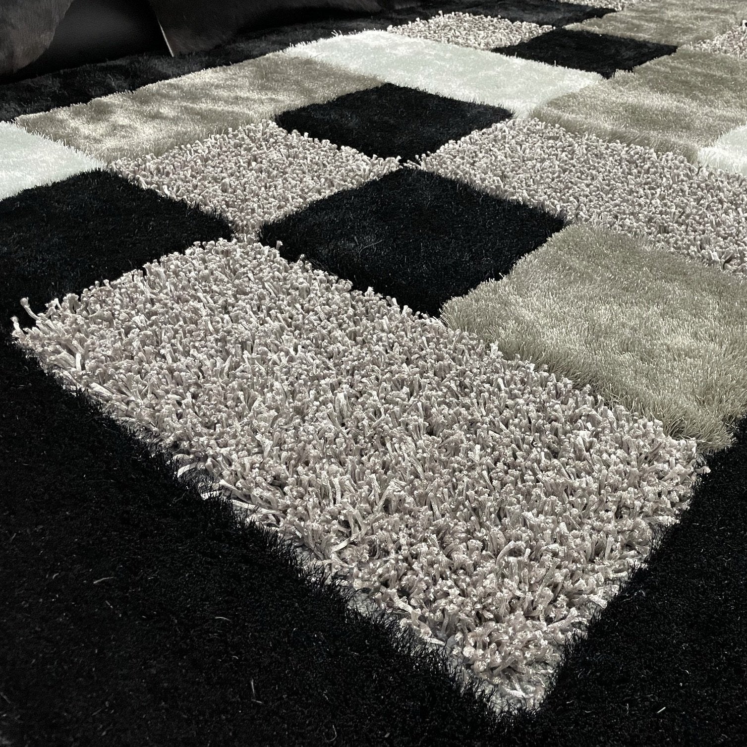 Square Plush Design Shag Area Rug/Carpet