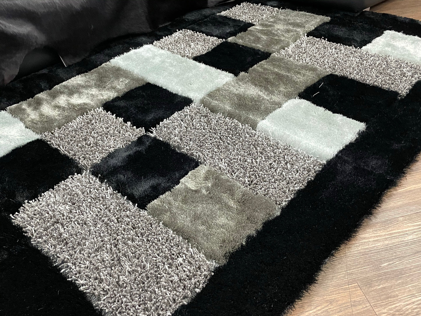 Square Plush Design Shag Area Rug/Carpet