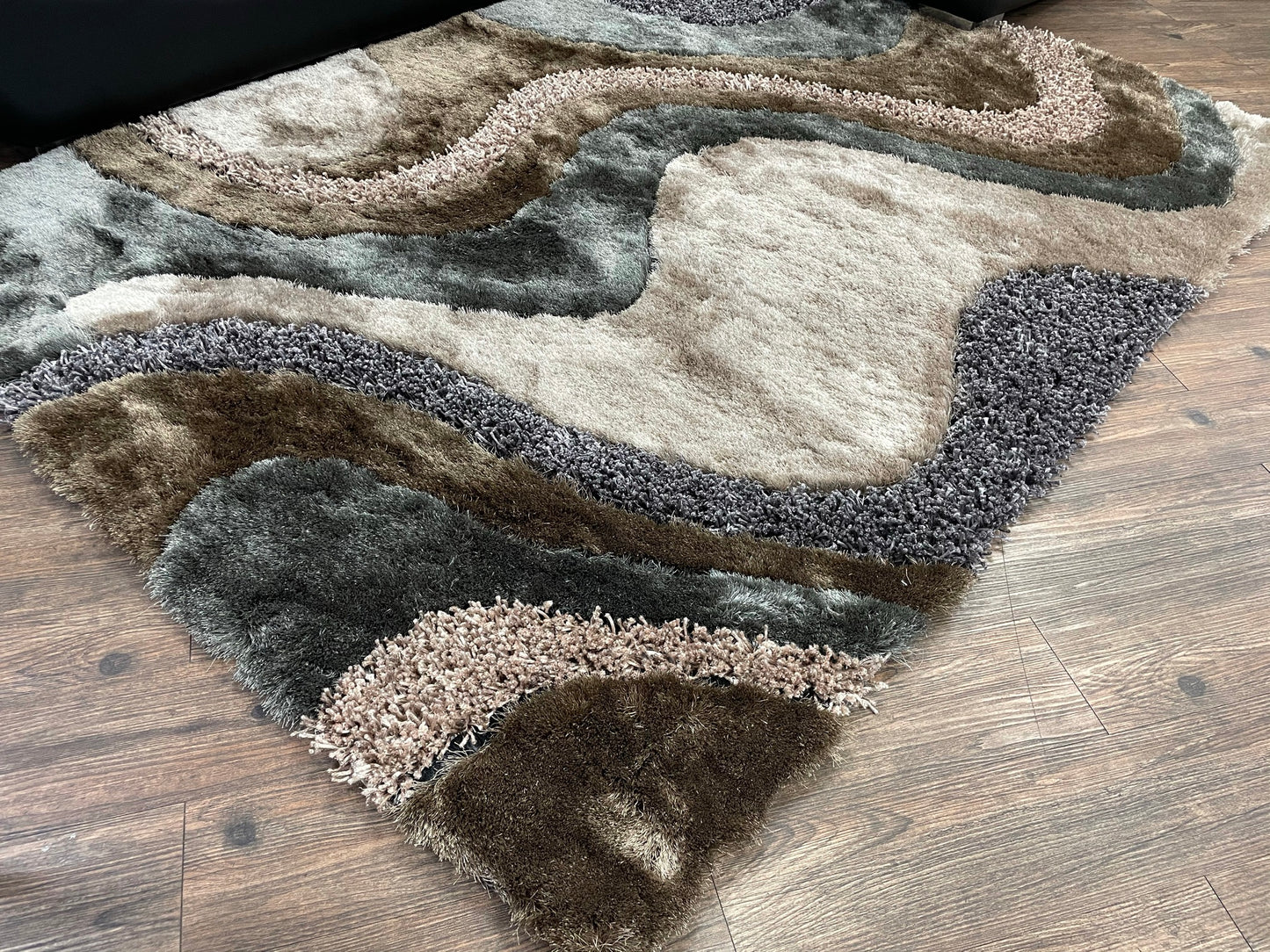 Luxury Shag Viscose Shiny Design Plush Area Rug/ Carpet