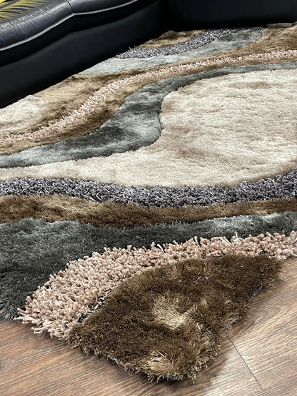 Luxury Shag Viscose Shiny Design Plush Area Rug/ Carpet