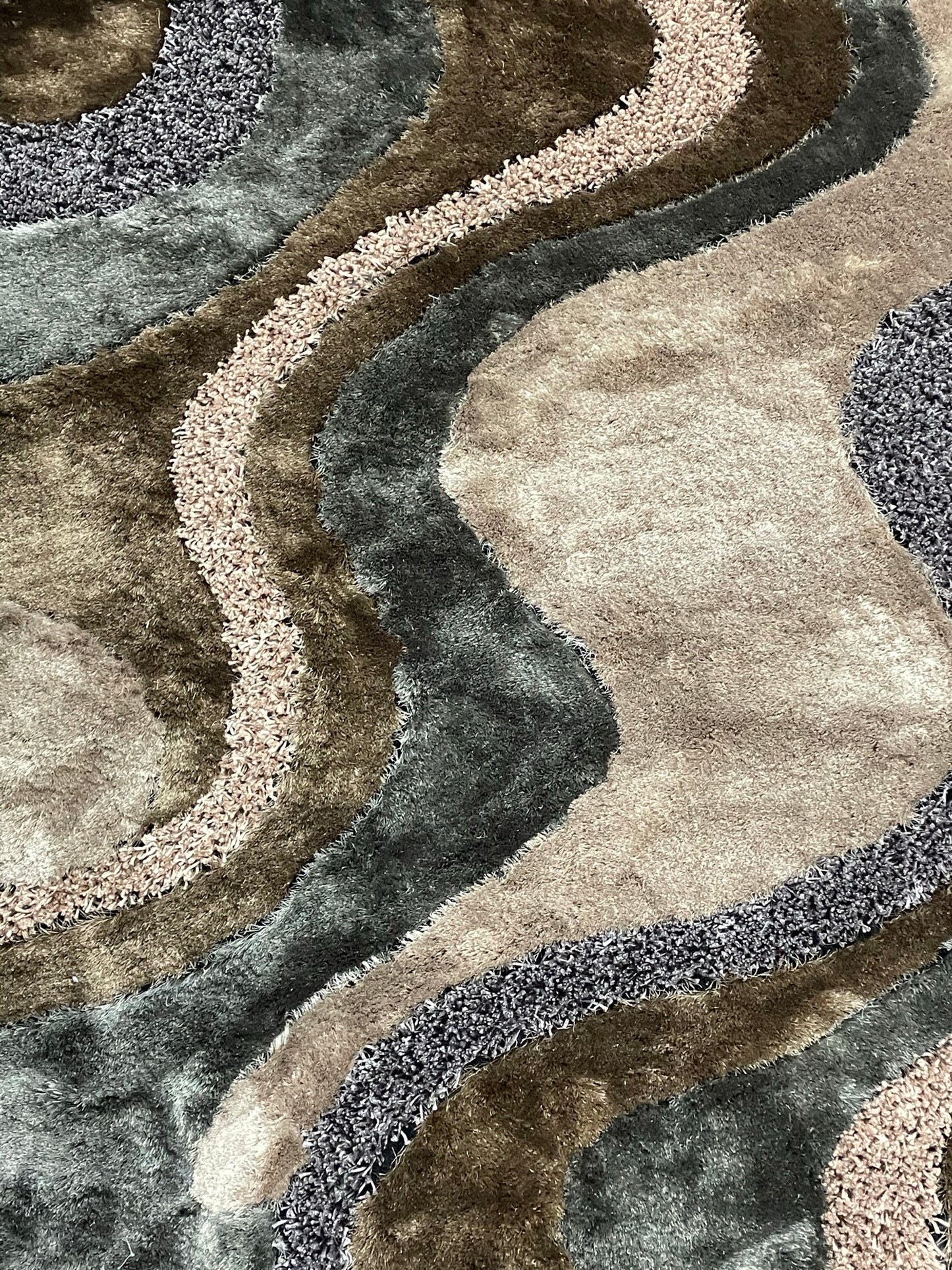 Luxury Shag Viscose Shiny Design Plush Area Rug/ Carpet