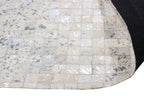 Handmade Natural Cowhide Leather Patchwork Tile Area Rug