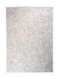 Handmade Natural Cowhide Leather Patchwork Tile Area Rug