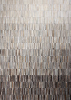 Handmade Fade Mocha White  Patchwork Cowhide Area Rug PCH207