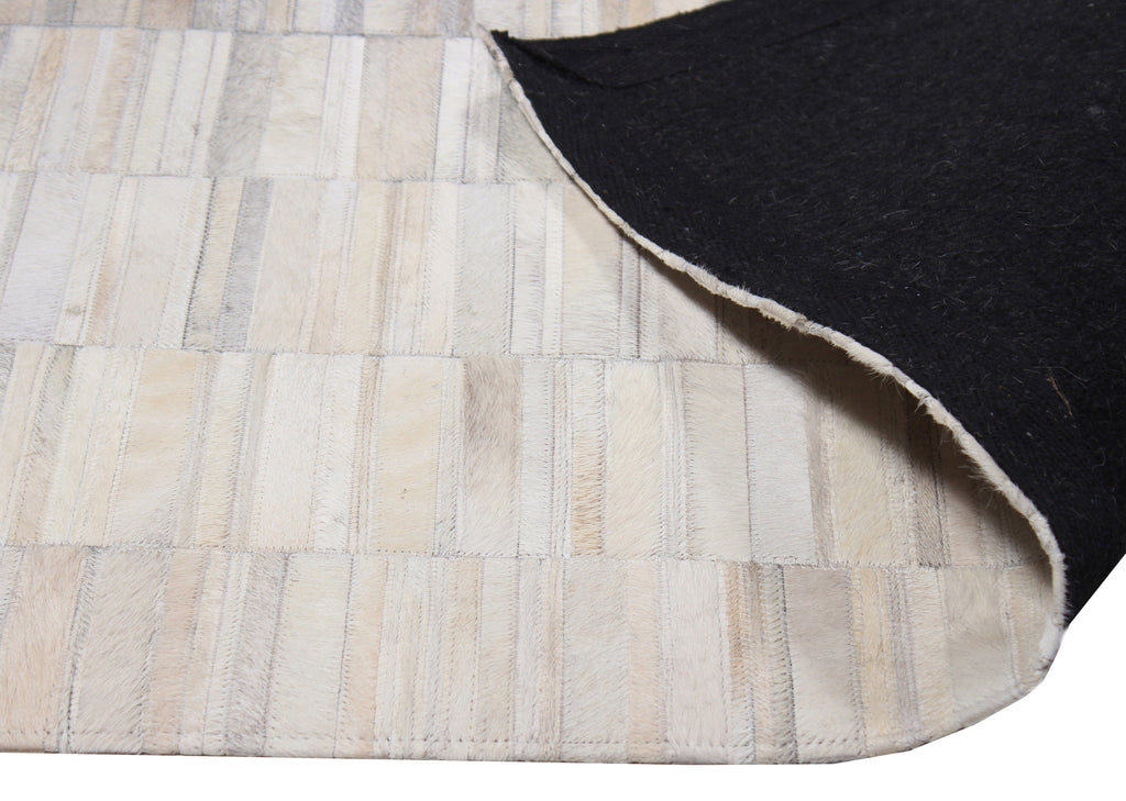 Handmade Fade Mocha White  Patchwork Cowhide Area Rug PCH207