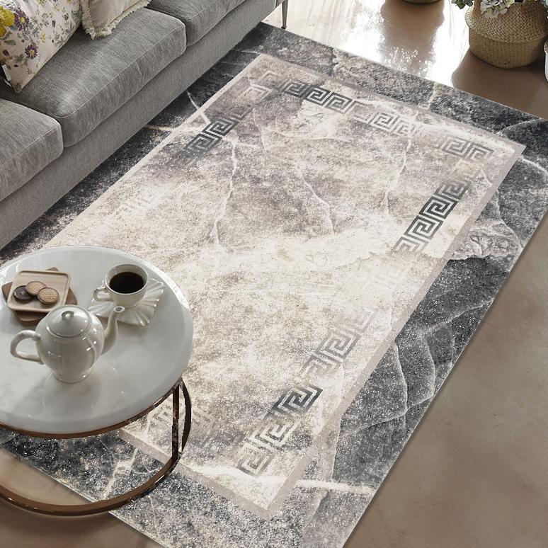 Ultra-soft Cozy Abstract Shimmery Foil Illuminating Area Rug/Carpet