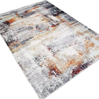 Brown Gray White Cozy Marble Comfortable Multicolor Abstract Soft Fluffy Print Design Area Rug/ Carpet
