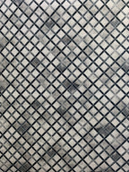 Vegan Diamond Patchwork Gray Black Faux Hide/Cowhide Area Rug/Carpet