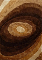 Soft Plush Fluffy Circle Design Shag Area Rug/Carpet