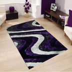 Soft Plush Fluffy Wavy Design Shag Area Rug/Carpet