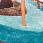 Soft Plush Fluffy Wavy Design Shag Area Rug/Carpet