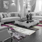 Living Shag Waves Soft Plush Design 3D Effect Area Rug/ Carpet purple