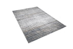Crème Rug with Mocha & Beige Abstract Design and Charcoal Checker High-Low Pattern - METZ 4204.