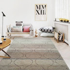 Soft Plush Fluffy Moroccan Lattice Design Shag Area Rug/Carpet