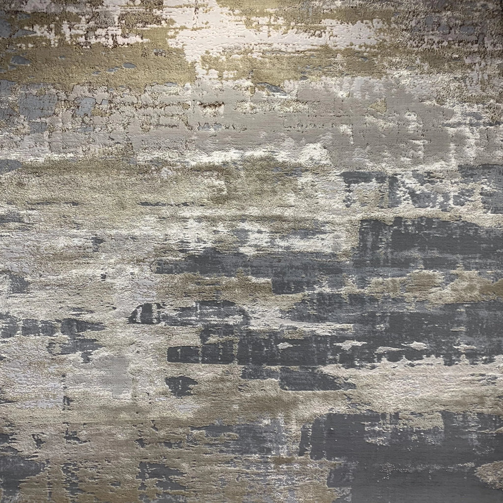 Golden Watercolor Changing Abstract Designed Soft Cozy Gray Beige  Area Rug/Carpet