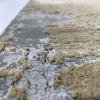 Golden Watercolor Changing Abstract Designed Soft Cozy Gray Beige  Area Rug/Carpet