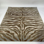Shimmery Changing Zebra Animal Print Soft Cozy Area Rug/Carpet