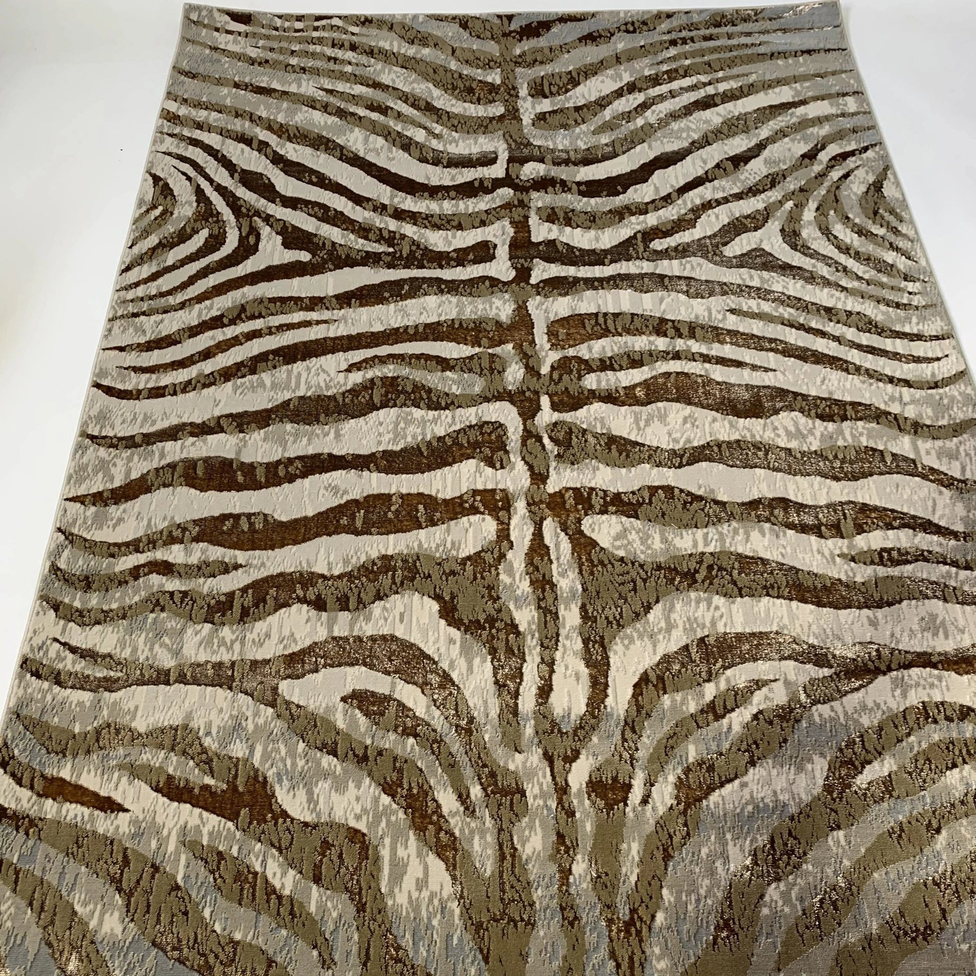 Shimmery Changing Zebra Animal Print Soft Cozy Area Rug/Carpet