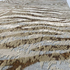 Shimmery Changing Zebra Animal Print Soft Cozy Area Rug/Carpet