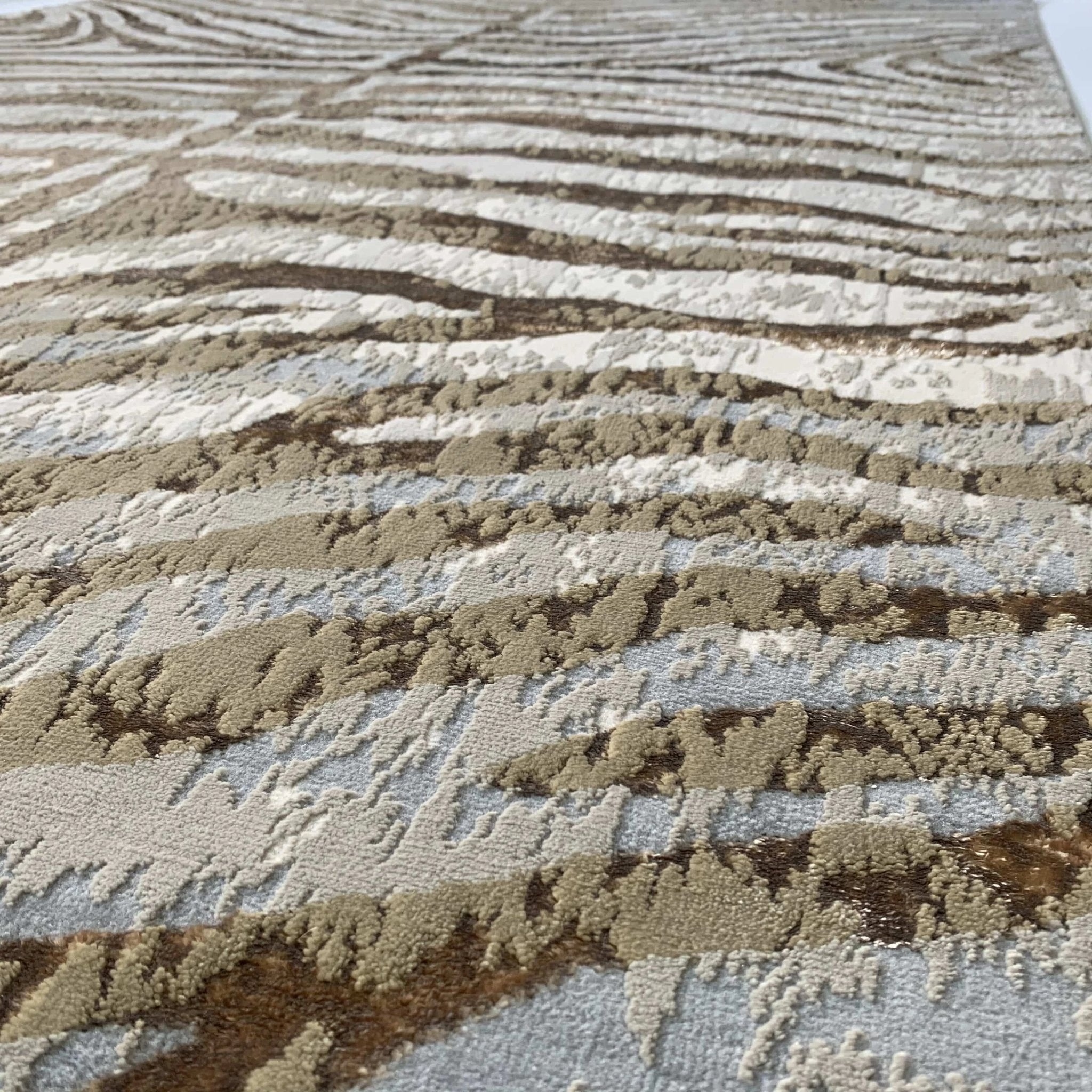 Shimmery Changing Zebra Animal Print Soft Cozy Area Rug/Carpet