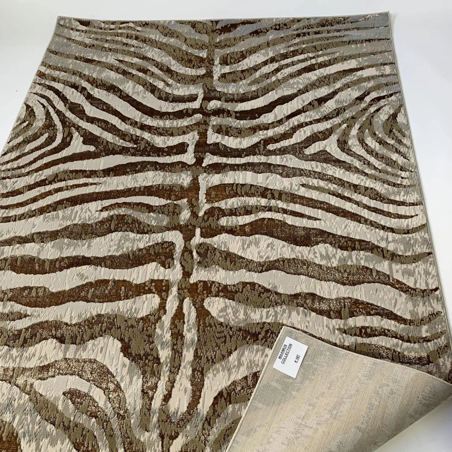 Shimmery Changing Zebra Animal Print Soft Cozy Area Rug/Carpet
