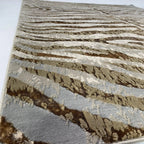 Shimmery Changing Zebra Animal Print Soft Cozy Area Rug/Carpet