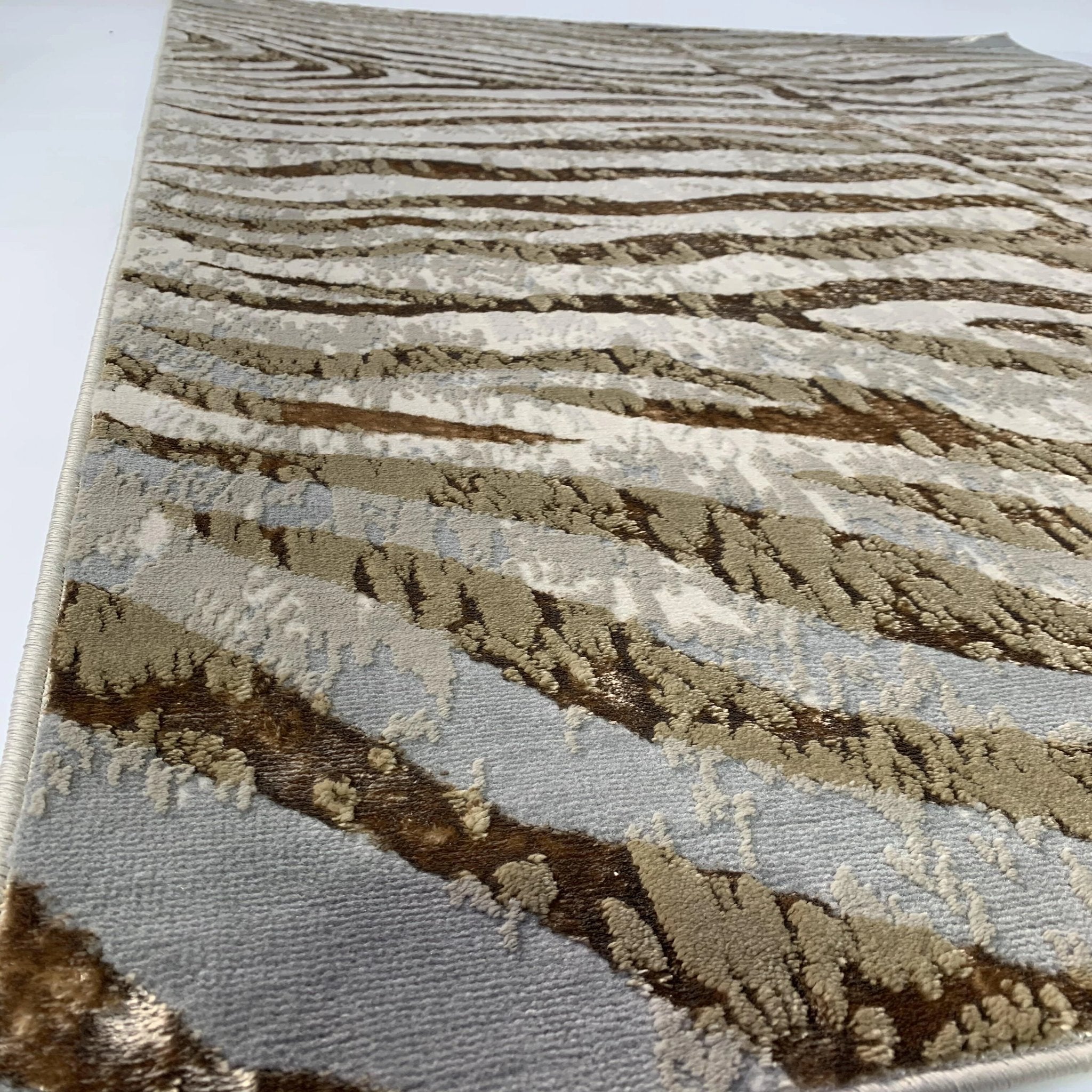 Shimmery Changing Zebra Animal Print Soft Cozy Area Rug/Carpet