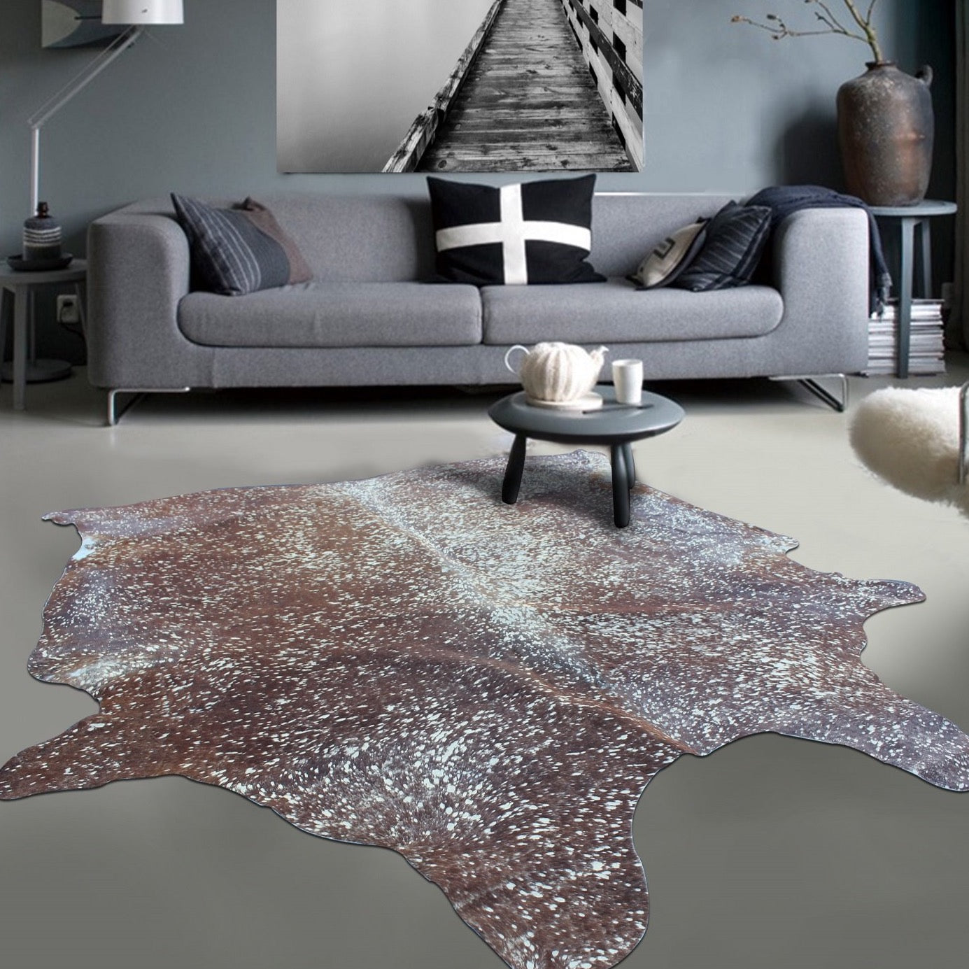 Real Leather Metallic Cowhide