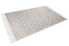 hand made hand knotted natural color beige mocha bohemian one of a kind textured raised rug modern office home diamond