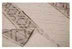 hand made hand knotted natural color beige mocha bohemian one of a kind textured raised rug