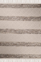 hand made  hand knotted  natural color beige mocha bohemian  one of a kind  textured raised rug  nejathiam