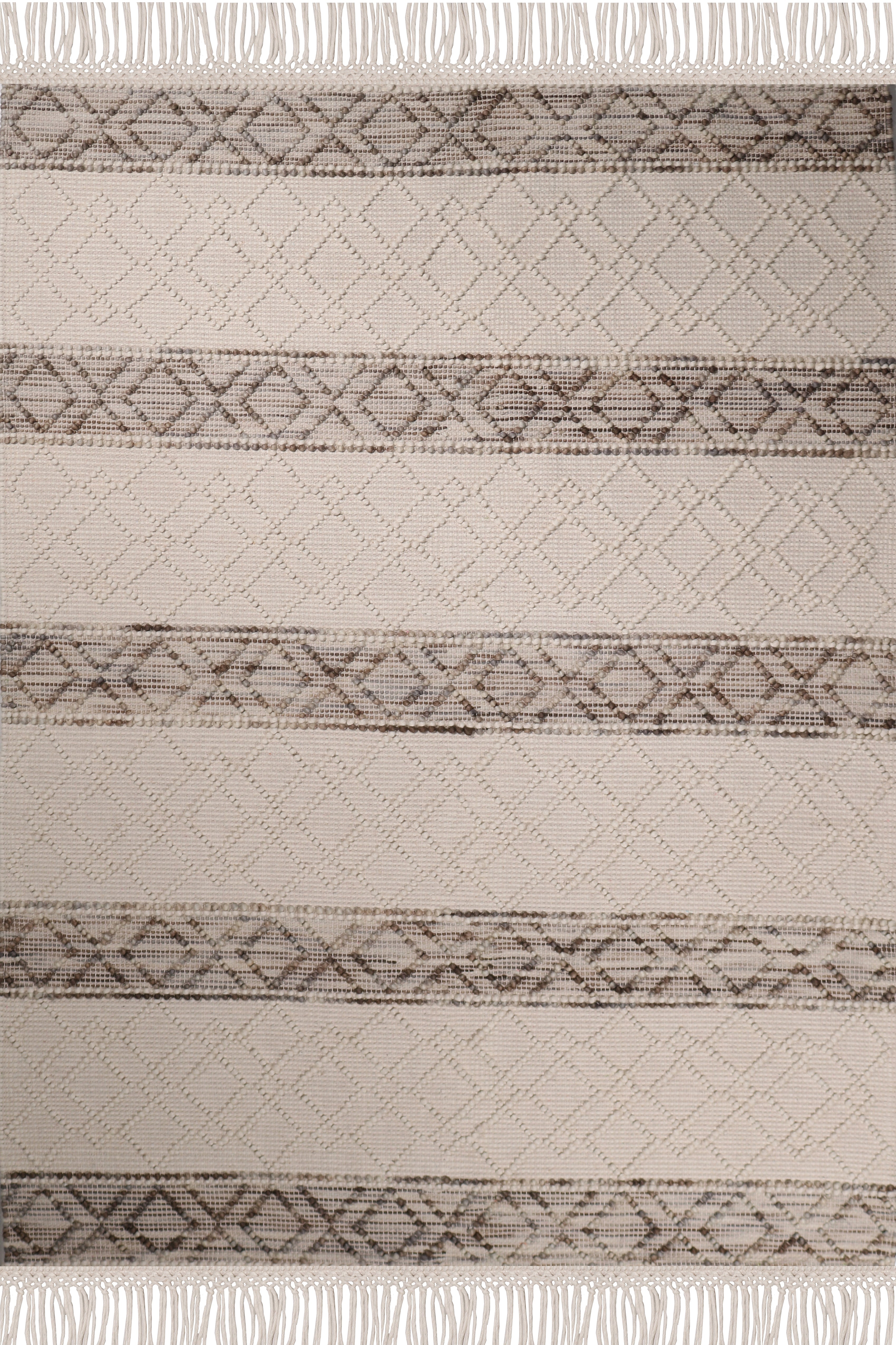 hand made  hand knotted  natural color beige mocha bohemian  one of a kind  textured raised rug  nejathiam