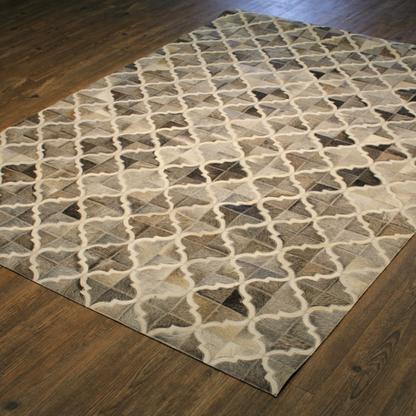 Durable Handmade Natural Leather Patchwork Cowhide Area Rugs