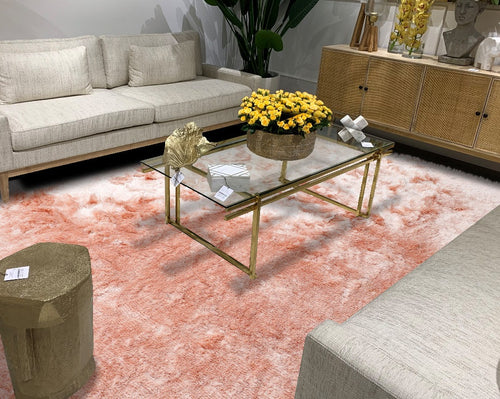 Brisa Shag Solid & Two Tone Powder Pink