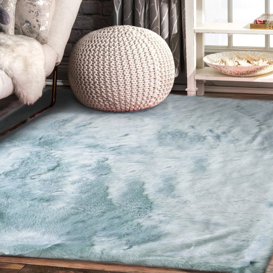 Ultra Soft Silky Shag Long Cozy Fuzzy Faux Fur Area Rug/Carpet 