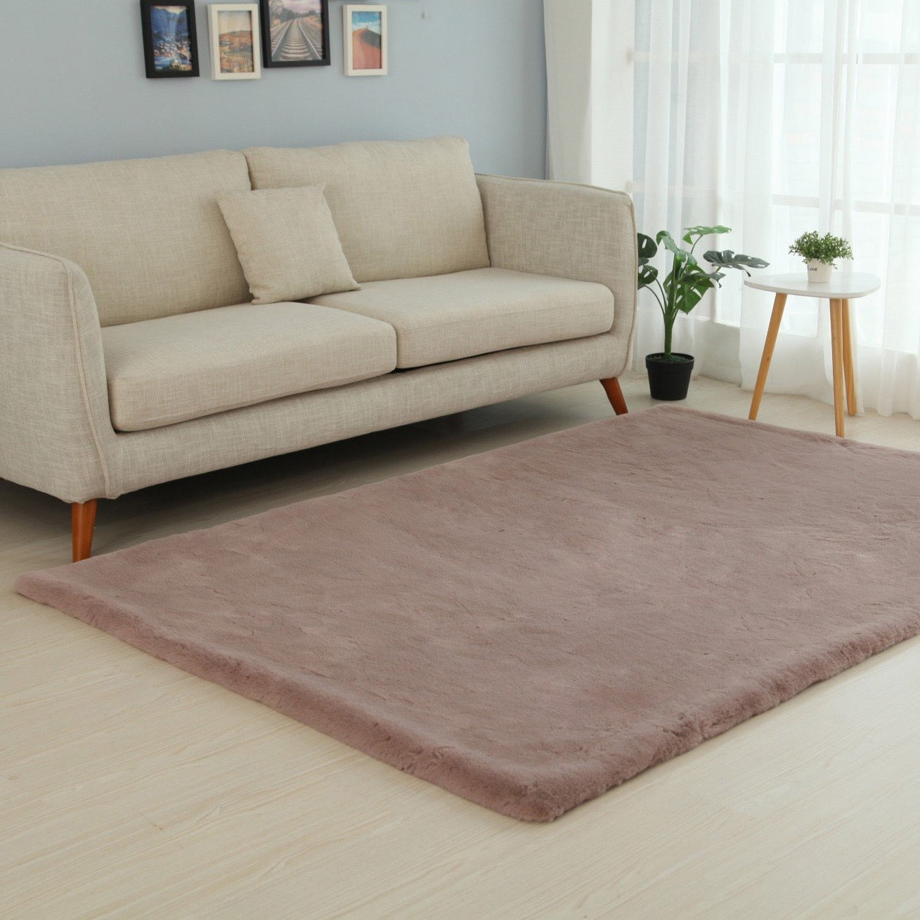 Soft Cozy Fuzzy Faux Fur Area Rug/Carpet