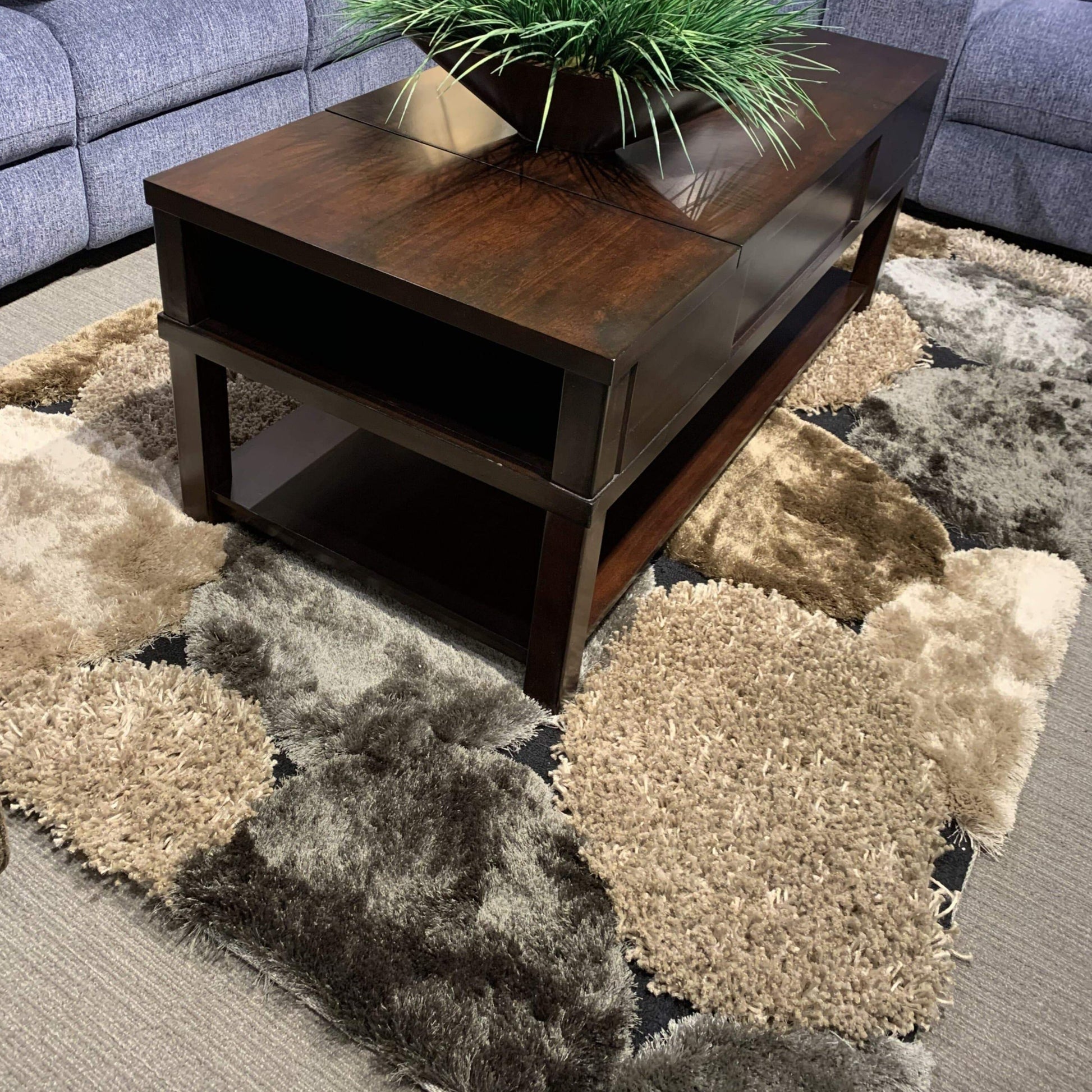 Stone Soft Plush Design Shag Area Rug/Carpet