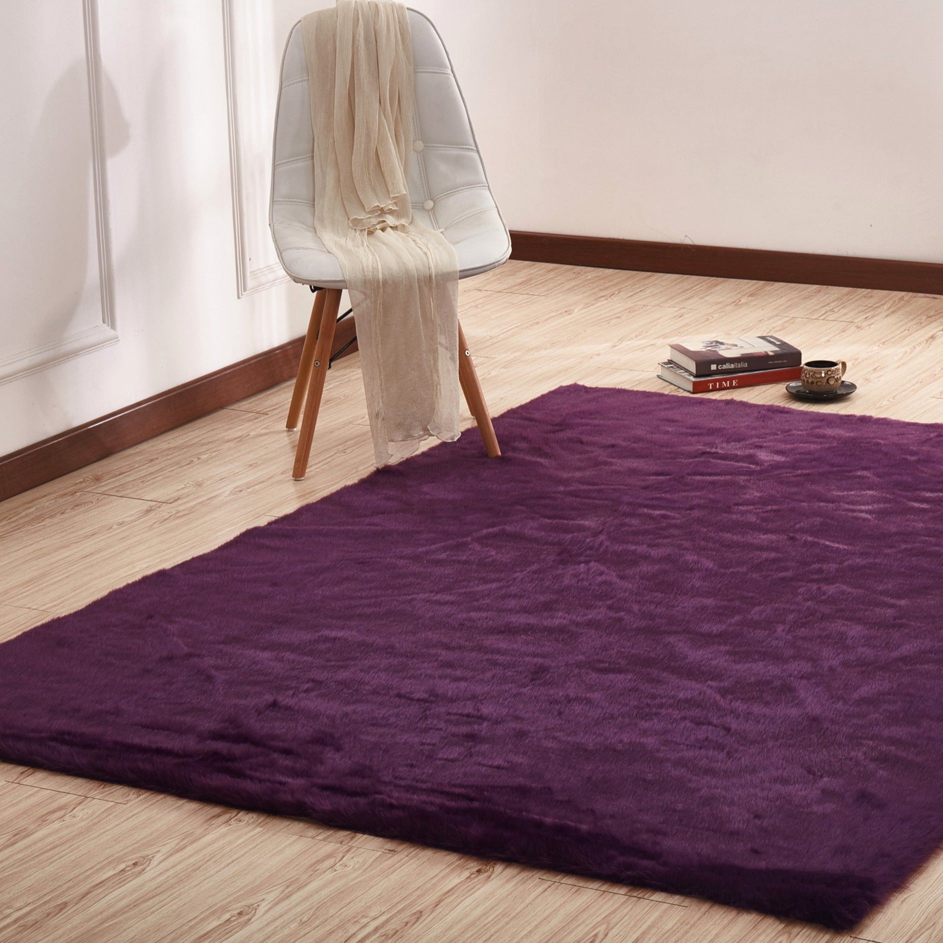 Luxury Soft Faux Fur Sheepskin Area Rug by Rug Factory Plus