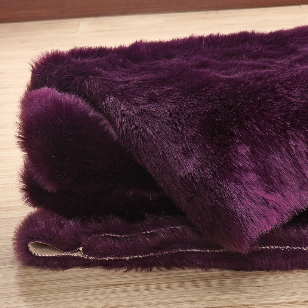 Luxury Soft Faux Fur Sheepskin Area Rug by Rug Factory Plus